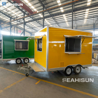 Remolque de comida cuadrado personalizado | Cocina m&oacute;vil con certificaci&oacute;n NSF a la venta