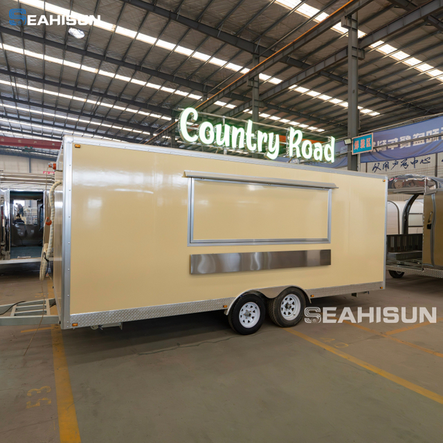 Rimorchio per alimenti per camion di tacos fast food, carrello per alimenti, cucina mobile, attrezzatura di dimensioni personalizzate, con attrezzatura da cucina