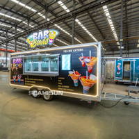  Komplet k&oslash;kken Mobil Trailer Food Truck til Snack Food Donut Hot Dog Pizza Is