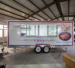 Carrinho de cachorro-quente por atacado Hamb&uacute;rguer Pizza Mobile Big Food Trailer para venda