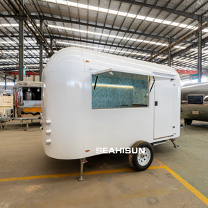  스트리트 커피와 아이스크림 알루미늄 바 스테이션 모바일 식품 트레일러 판매