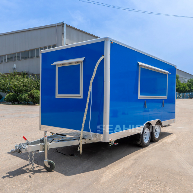 Carro de helados de concesi&oacute;n totalmente equipado personalizado, remolque de comida de viaje para comida peque&ntilde;a