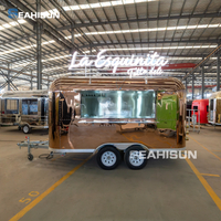 مقطورة شاحنة طعام مصغرة من Airstream مخصصة للقهوة والبيتزا والنقانق والآيس كريم