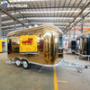 Kedai Kopi Bergerak Hamburger Stainless Steel Dapur Jalanan Trailer Makanan Truk Makanan Es Krim Dengan Dapur Lengkap