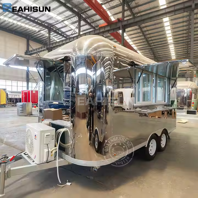 Premium aanpasbare spiegel roestvrijstalen Airstream voedseltrailer SMA-5000 