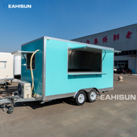 Multifunctionele commerci&euml;le cateringvoedselaanhangwagen met LED voor snacks Mobiele keuken Buitengebruik Eenvoudige bediening