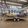 مقطورة طعام متنقلة بمرآة مصنوعة من الفولاذ المقاوم للصدأ طراز Airstream