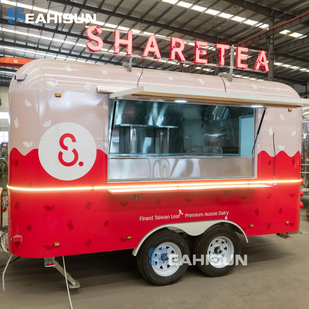 Kundenspezifischer Bubble Tea Food Trailer AU Standard