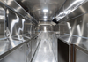 مقطورة طعام متنقلة بمرآة مصنوعة من الفولاذ المقاوم للصدأ طراز Airstream