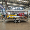 Remorque alimentaire mobile de style Airstream en acier inoxydable miroir